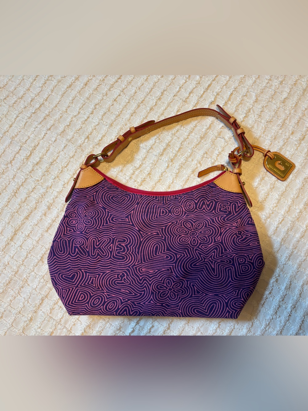 Dooney & Bourke Erica Doodle Graffiti Hobo Bag.